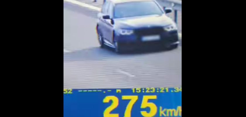 VIDEO. Şofer prins cu 275 km/h. Poliția: Suntem impresionaţi de performanţa ta, dar am decis să-ţi oferim un „permis de odihnă”