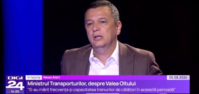 Sorin Grindeanu, despre lucrările pe Valea Oltului: Termenul era 9 august. Nu doar că s-a respectat termenul, dar s-a deschis circulația mai repede